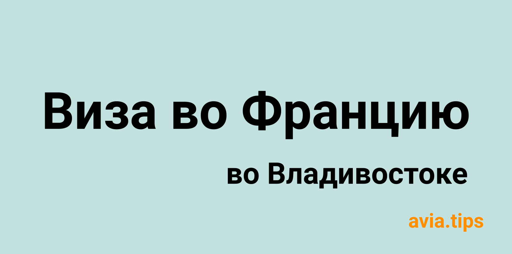 Получение шенгенской визы во Францию во Владивостоке